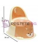 Детско гърне с капак животни